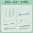 Shoe Rack – Metal – Gray – Stackable 2-Tier Organizer for 12-15 Pairs of Shoes