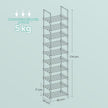 10-Tier Metal Shoe Rack – Grey – Customisable Design, Space-Saving Storage for Hallway