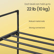 3-Tier Shoe Rack – Metal – Grey – Stackable Shoe Storage for 12 to 15 Pairs