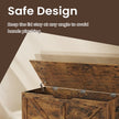 Storage Bench – Wood – Rustic Brown – Farmhouse Style with Safety Hinges