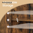Freestanding Storage Cabinet – Wood – Rustic Brown and Black – Multifunctional with Adjustable Shelf