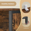 Freestanding Storage Cabinet – Wood – Rustic Brown and Black – Multifunctional with Adjustable Shelf