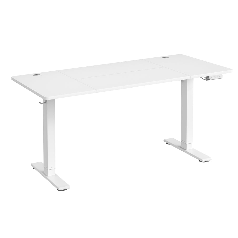 Electric Standing Desk - 140 x 80 - Particleboard & Steel - Height Adjustable - USB-C Fast Charging