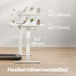 Electric Standing Desk - 140 x 80 - Particleboard & Steel - Height Adjustable - USB-C Fast Charging