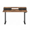 Electric Standing Desk – Engineered Wood – Black – Adjustable Height with Built-In Power Outlet and Memory Function