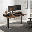 Electric Standing Desk – Engineered Wood – Black – Adjustable Height with Built-In Power Outlet and Memory Function