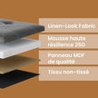 Ottoman Storage Bench – Linen-Look Fabric – Dark Grey – 80L Folding Chest with Heavy-Duty Capacity