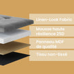 Ottoman Storage Bench – Linen-Look Fabric – Dark Grey – 80L Folding Chest with Heavy-Duty Capacity