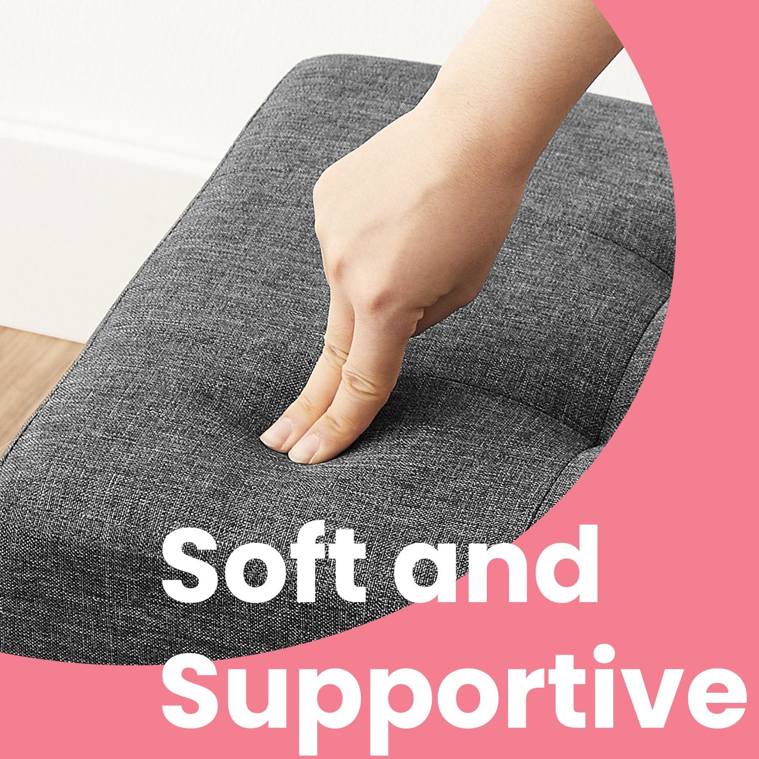 Storage Ottoman Bench – Fabric – Ink Black – Foldable with Storage and Plastic Legs, 38 x 110 x 40 cm