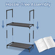 Shoe Rack – Metal Frame – Black – 10-Tier Space-Saving Design