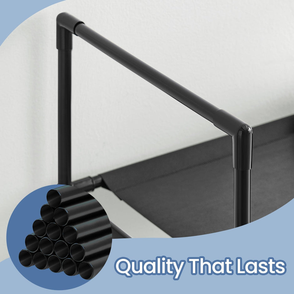 Shoe Rack – Metal Frame – Black – 10-Tier Space-Saving Design