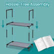Shoe Rack – Metal Frame – Black – 10-Tier Space-Saving Design