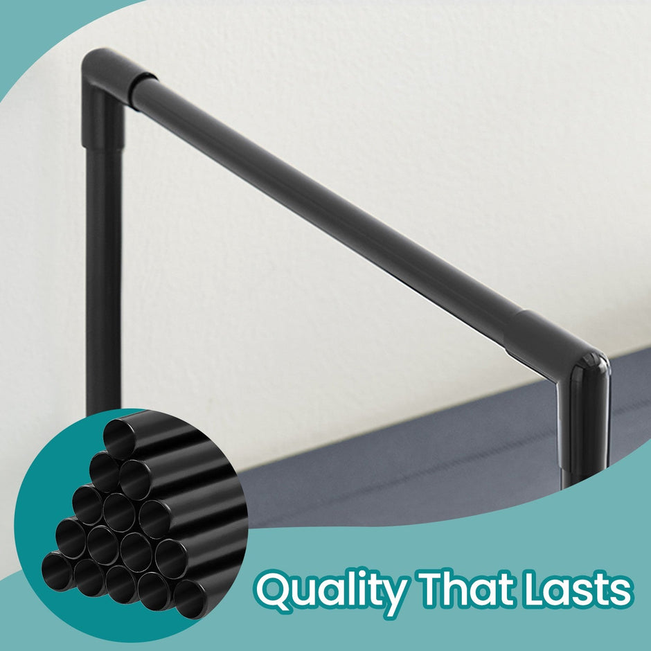 Shoe Rack – Metal Frame – Black – 10-Tier Space-Saving Design