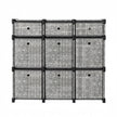 Cube Storage Shelf – Wood – Heather Grey – 9-Drawer Organizer for Living Room and Bedroom