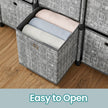 Cube Storage Shelf – Wood – Heather Grey – 9-Drawer Organizer for Living Room and Bedroom