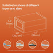 Shoe Storage Organizers – Plastic – Transparent and White – Set of 18 Stackable and Foldable Boxes