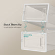 Shoe Storage Organizers – Transparent and White – Pack of 12 – Stackable Design – Suitable for UK Size 11