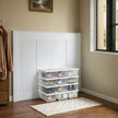 Set of 12 Shoe Boxes – Plastic – Transparent – Stackable with Lids