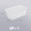 Set of 12 Shoe Boxes – Plastic – Transparent – Stackable with Lids