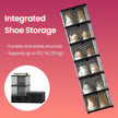 Set of 12 Stackable Foldable Shoe Storage Organizers – Transparent – For US Size 13