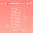 Set of 12 Stackable Foldable Shoe Storage Organizers – Transparent – For US Size 13