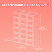 Shoe Storage Organizer Set – Transparent and Ink Black – Stackable and Foldable – Fits Up to US Size 13