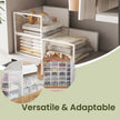 Shoe Storage Organizer – Plastic – Transparent and Cloud White – Set of 12 Stackable Boxes