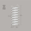 8-Tier Shoe Rack – Metal Frame and Non-Woven Fabric – Grey – Multifunctional Organizer for 16-20 Pairs