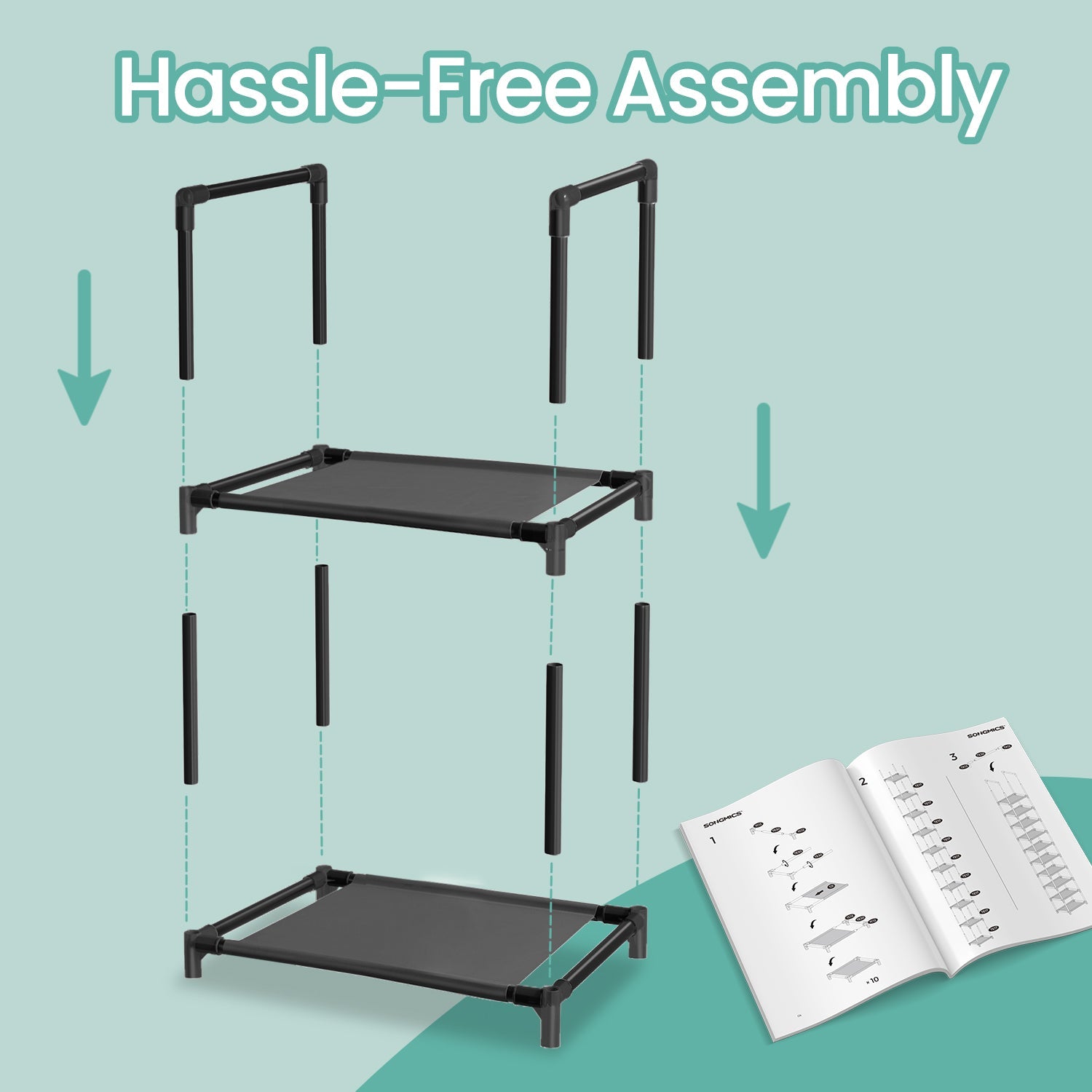 Shoe Rack – Metal Frame – Black – 10-Tier Space-Saving Shoe Storage Organizer