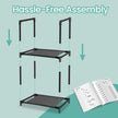 Shoe Rack – Metal Frame – Black – 10-Tier Space-Saving Shoe Storage Organizer