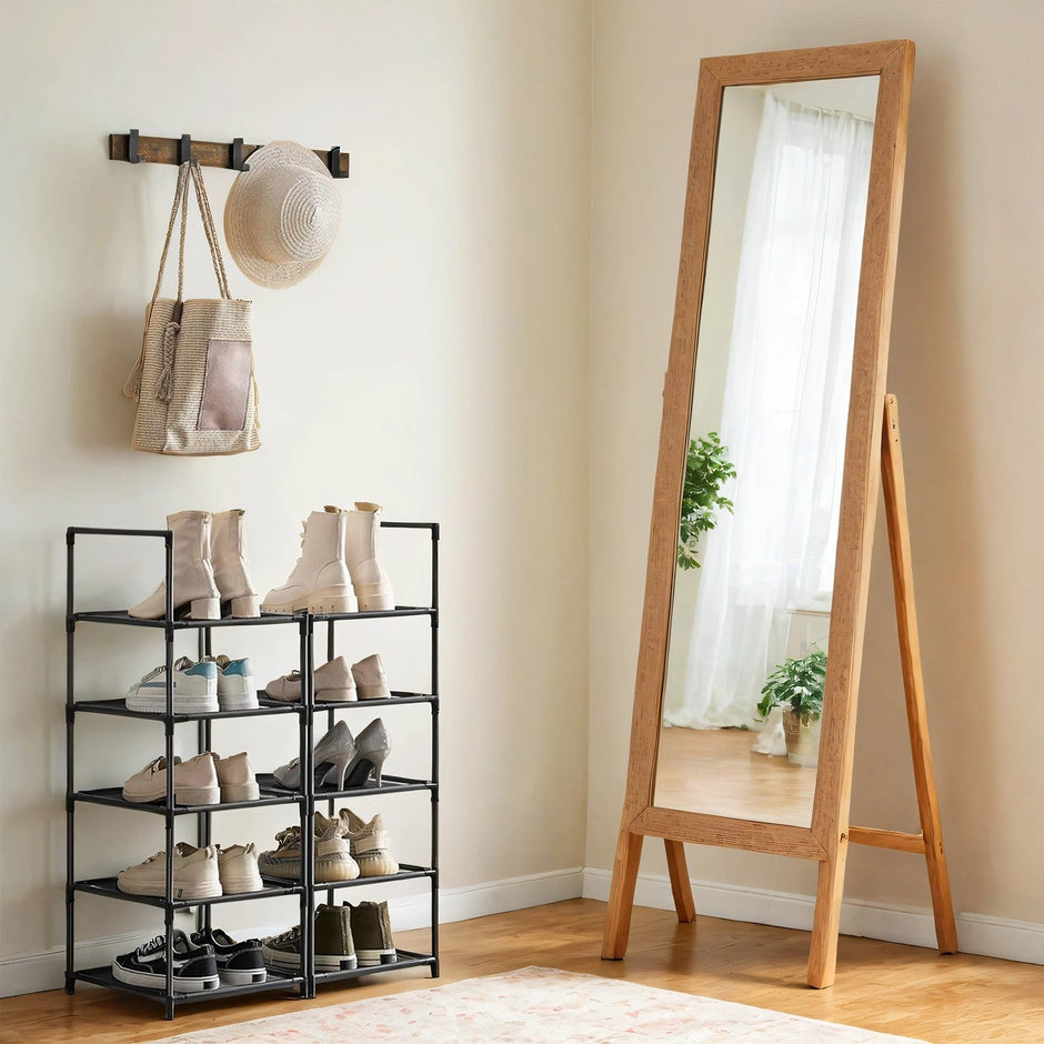 Shoe Rack – Metal Frame – Black – 10-Tier Space-Saving Shoe Storage Organizer
