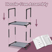 Shoe Rack – Metal Frame – Black – 10-Tier Space-Saving Shoe Storage Organizer