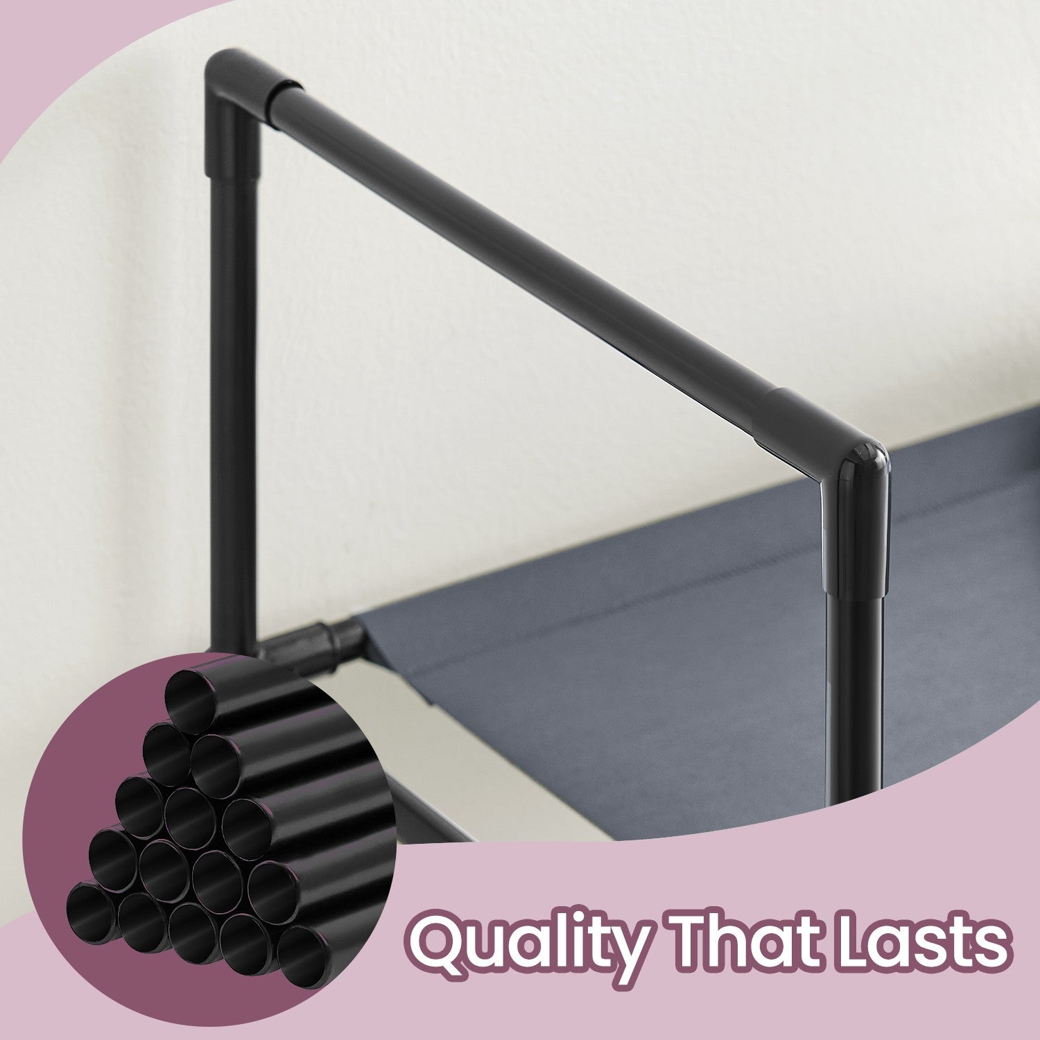 Shoe Rack – Metal Frame – Black – 10-Tier Space-Saving Shoe Storage Organizer