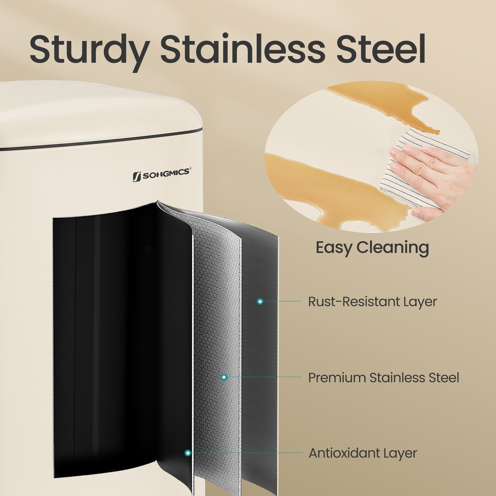 Pedal Bin – Stainless Steel – Silver – 30L Capacity with Soft Close Lid