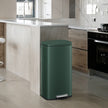 Pedal Rubbish Bin – Stainless Steel – Green – 30 Litre Capacity with Soft-Close Lid and Inner Bucket
