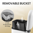 Slim Pedal Bin – Steel – Silver – 10L Capacity with Removable Inner Bucket and Slow Close Feature