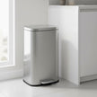 30L Stainless Steel Kitchen Rubbish Bin – Silver – Soft-Close Lid with Inner Bucket