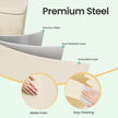 Pedal Trash Bin – Stainless Steel – Beige – Soft Close with Removable Inner Bucket – 50 L Capacity