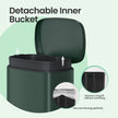 Pedal Rubbish Bin – Stainless Steel – Green – 50 L Soft Close with Removable Inner Bucket