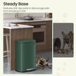 Pedal Rubbish Bin – Stainless Steel – Green – 50 L Soft Close with Removable Inner Bucket