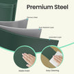 Pedal Rubbish Bin – Stainless Steel – Green – 50 L Soft Close with Removable Inner Bucket