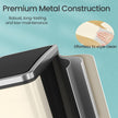 Dual Rubbish Bin – Stainless Steel – Sand Beige and Black – Soft Close with Inner Classified Buckets