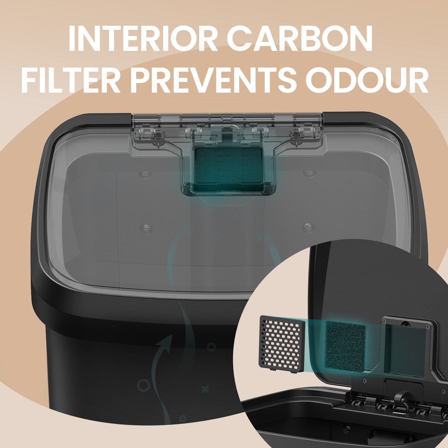 Large Metal Pedal Rubbish Bin – Black – 68L Capacity with Lid