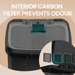 Large Metal Pedal Rubbish Bin – Black – 68L Capacity with Lid