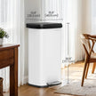 Pedal Bin – Metal – Silver – 68L Capacity with Lid