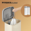 Tall Kitchen Trash Can – Stainless Steel – Silver – 50 L with Stay-Open Lid and Step-on Pedal