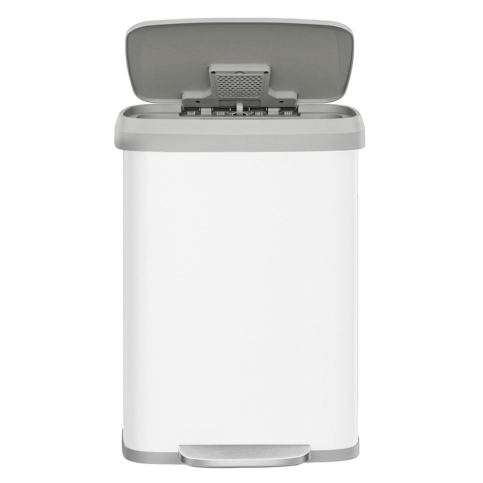 Pedal Bin – Metal – Silver – 50L Capacity with Lid