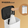 Tall Kitchen Trash Can – Stainless Steel – Silver – 50 L with Stay-Open Lid and Step-on Pedal