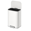 Rubbish Bin – Steel – Cloud White – 50L with Soft-Close Lid and Removable Inner Bucket