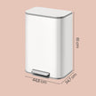 Rubbish Bin – Steel – Cloud White – 50L with Soft-Close Lid and Removable Inner Bucket